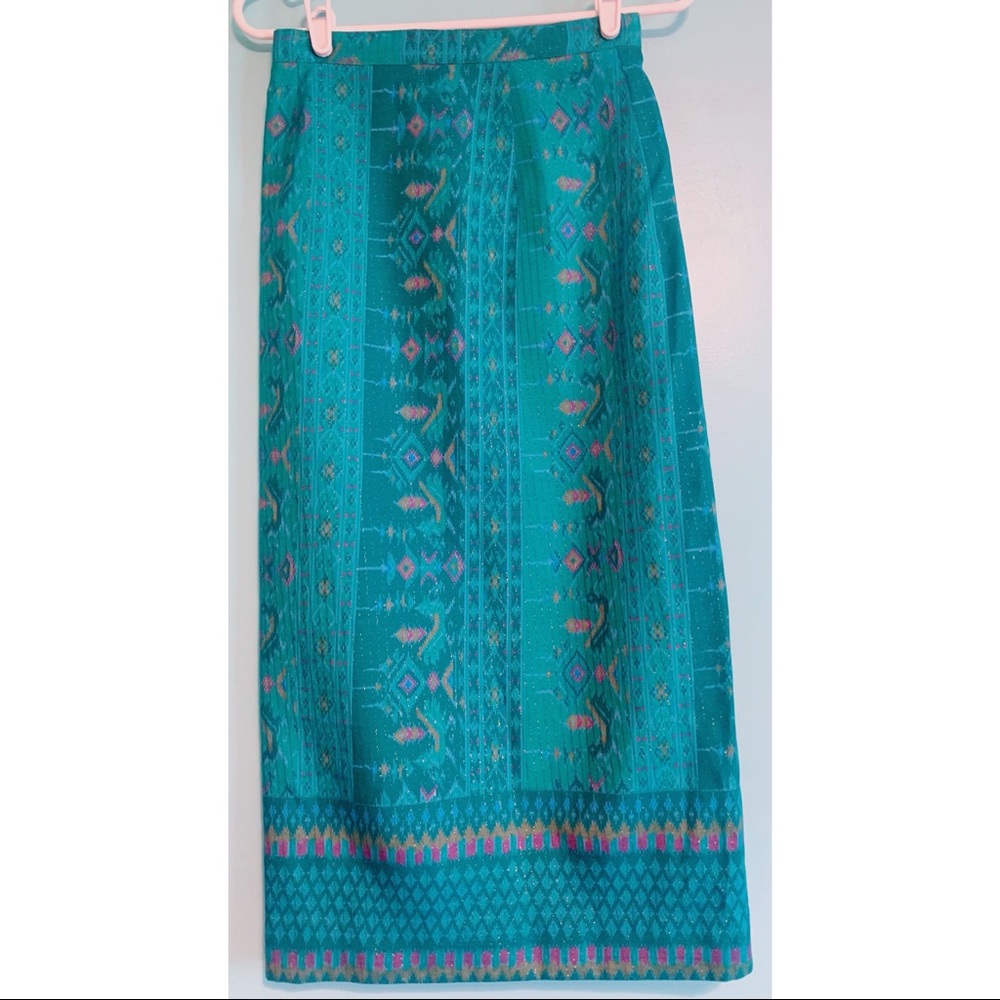 Gorgeous Boho Teal/Emerald Handmade(?) Skirt
